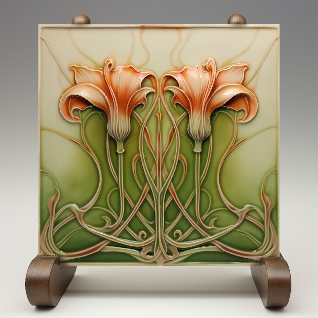 Art Nouveau Lilies  Tile (Creator Uploaded)