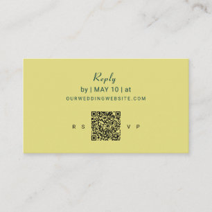 Art Nouveau Lily Wedding   QR Code Reply Enclosure Card