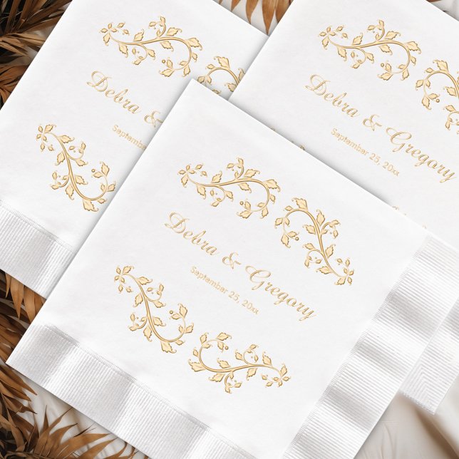 Art Nouveau Luxurious Wedding and  any event Foil Napkins (Creator Uploaded)