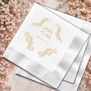 Art Nouveau Luxurious Wedding Foil Napkins