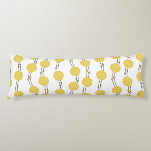 Art Nouveau Mackintosh Rose Stripes Yellow Body Cushion
