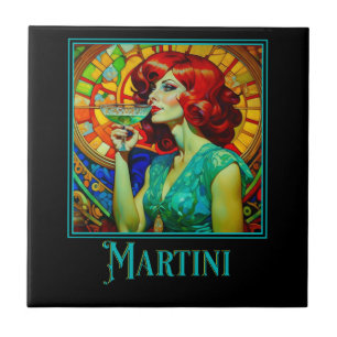 Art Nouveau Martini Tile