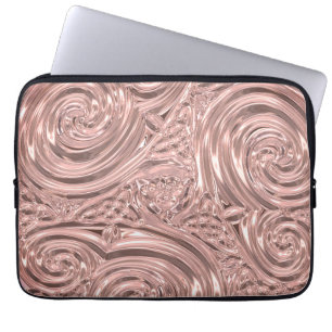 Art nouveau metal swirl floral design 13" laptop sleeve