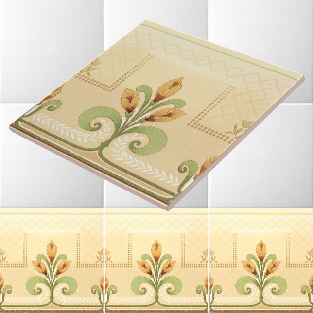 Art Nouveau Mission Style Floral Bouquet Frieze Tile (Creator Uploaded)