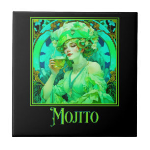 Art Nouveau Mojito Tile