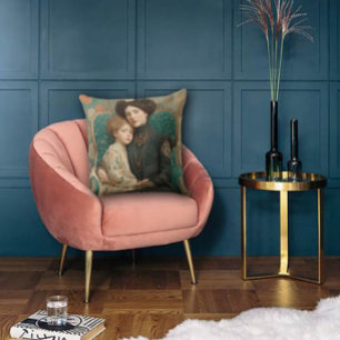 Art Nouveau Mother & Child Cushion