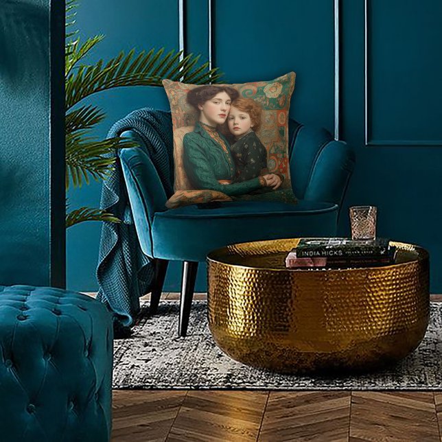Art Nouveau Mother & Child Cushion (Creator Uploaded)