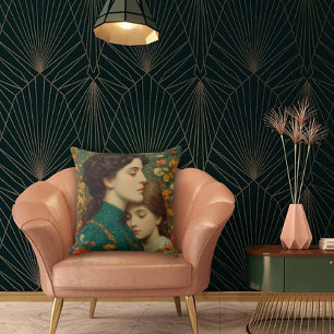 Art Nouveau Mother & Child Cushion