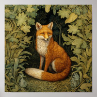 Art nouveau mouse and flowers