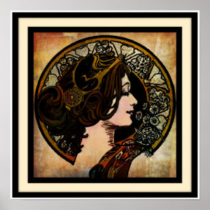 Art Nouveau Mucha Style print