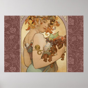 Art Nouveau Mucha Woman Print