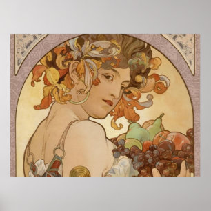 Art Nouveau Mucha Woman Print