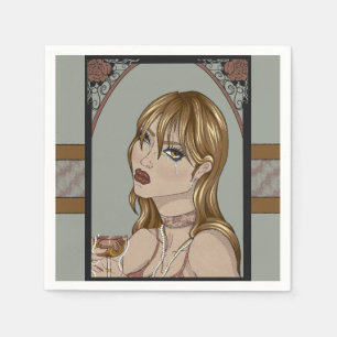 Art nouveau napkin