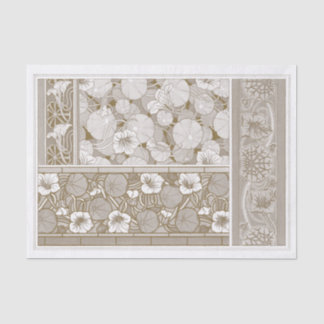 Art Nouveau Nasturtiums by French Artist 1896 Tiss Tissue Paper