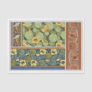 Art Nouveau Nasturtiums by French Artist 1896 Tissue Paper