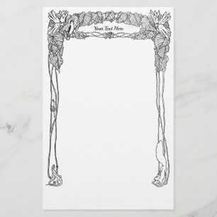 Art Nouveau Nature Themed Stationery