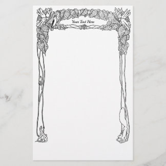 Art Nouveau Nature Themed Stationery