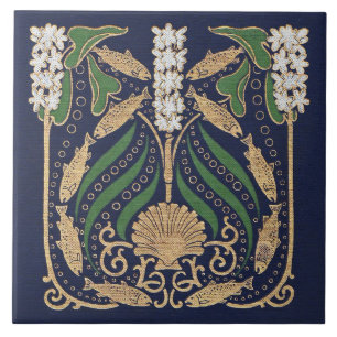 Art Nouveau Nautical Tile