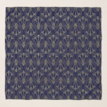 Art Nouveau Navy Blue and Gold Scarf<br><div class="desc">Art Nouveau navy blue and gold pattern.</div>
