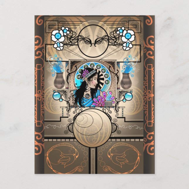 Art Nouveau Painting Samaritan Woman Postcard (Front)