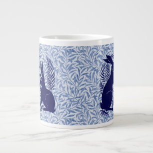 Art Nouveau Pair of Rabbits De Morgan and Morris Large Coffee Mug