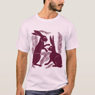 Art Nouveau Pair of Rabbits De Morgan and Morris T-Shirt