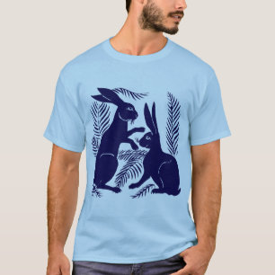 Art Nouveau Pair of Rabbits De Morgan and Morris T-Shirt