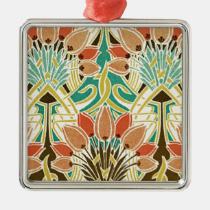 Art Nouveau pattern #11 Metal Tree Decoration