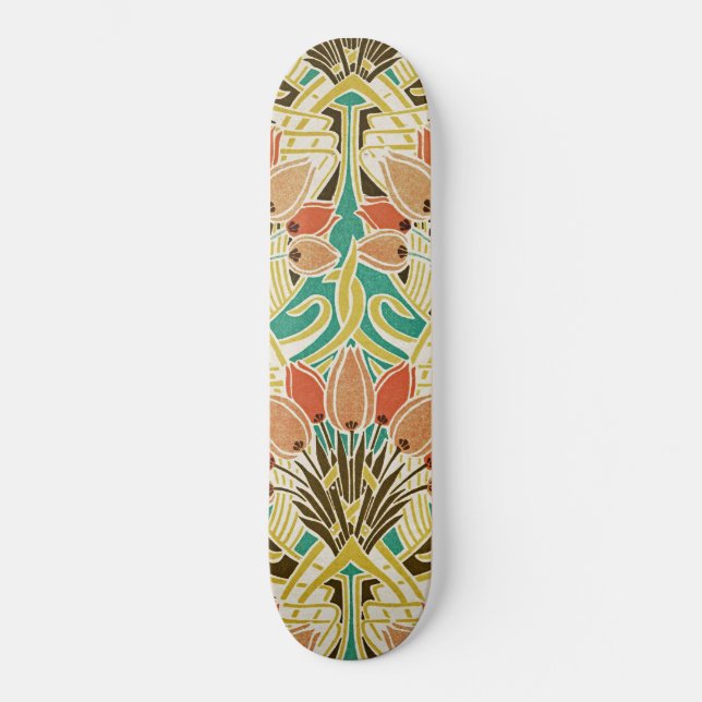 Art Nouveau pattern #11 Skateboard (Front)