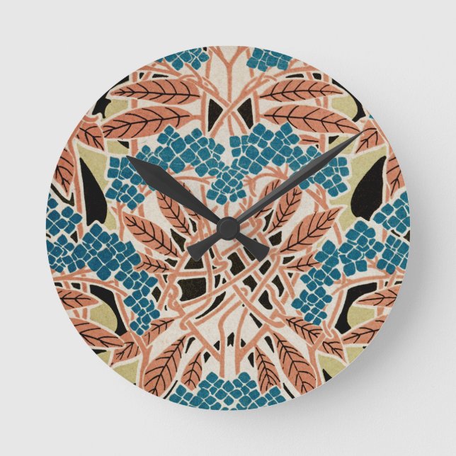 Art Nouveau pattern #12 Round Clock (Front)