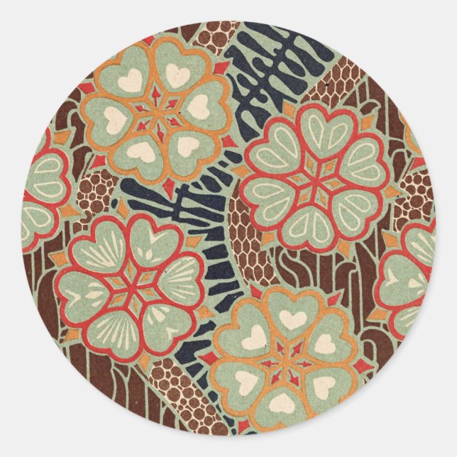 Art Nouveau Pattern #2 at Emporio Moffa Classic Round Sticker (Front)