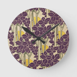Art Nouveau pattern #5 Round Clock