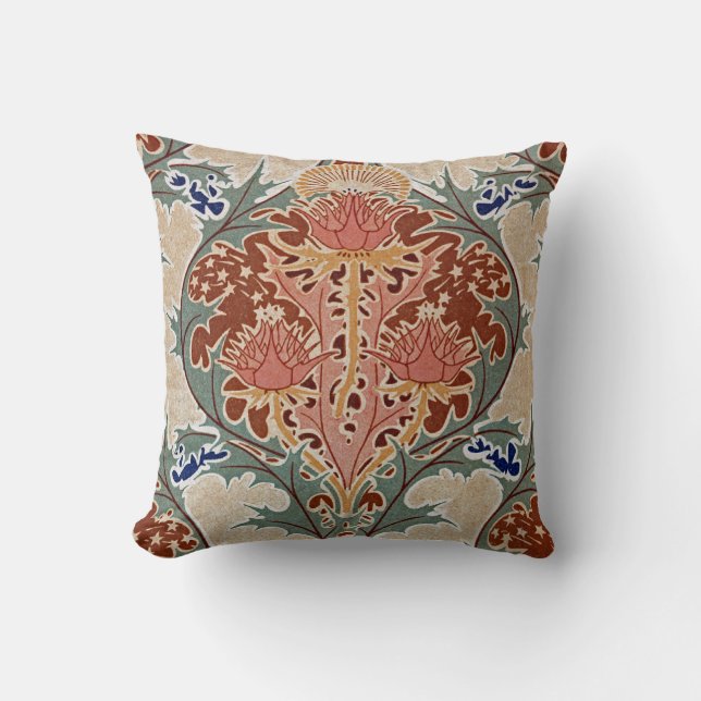 Art Nouveau Pattern #6 at Emporio Moffa Cushion (Front)