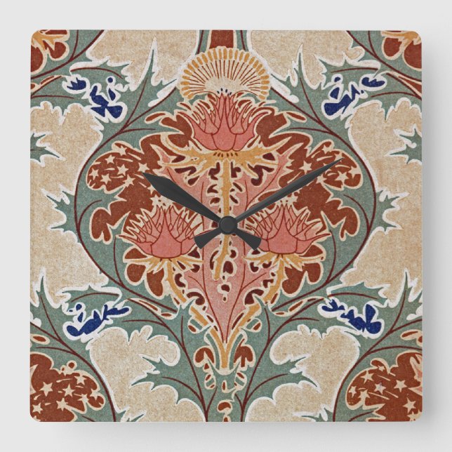 Art Nouveau Pattern #6 at Emporio Moffa Square Wall Clock (Front)