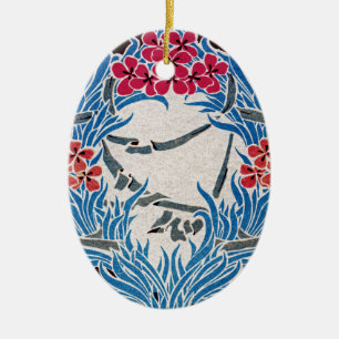 Art Nouveau pattern #6 Ceramic Tree Decoration