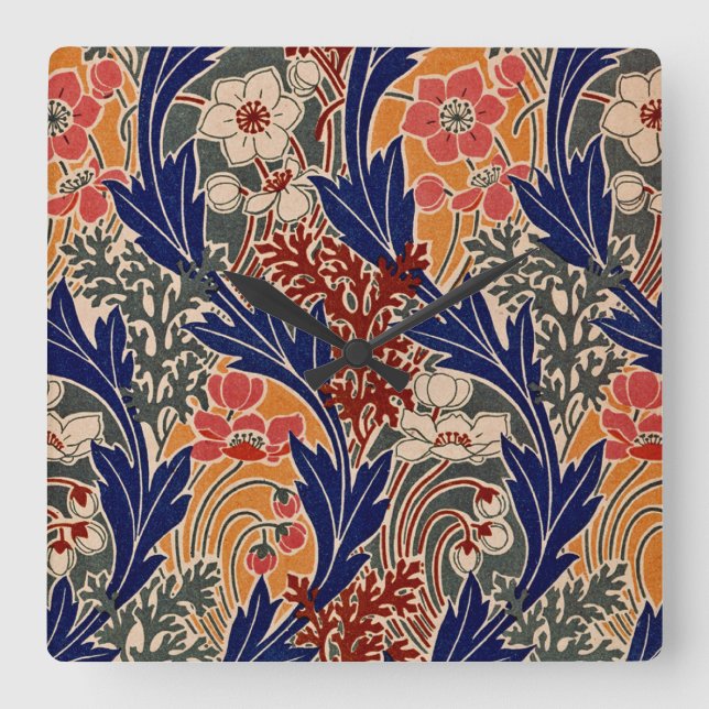 Art Nouveau Pattern #8 at Emporio Moffa Square Wall Clock (Front)