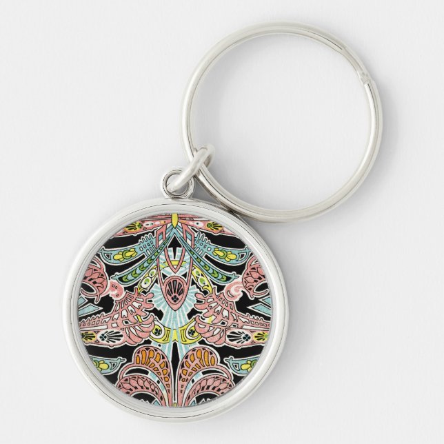 Art Nouveau pattern #8 Key Ring (Front)