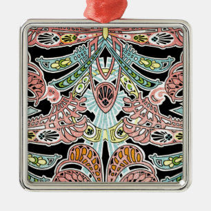 Art Nouveau pattern #8 Metal Tree Decoration
