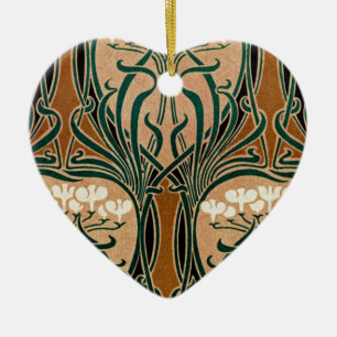 Art Nouveau pattern #9 Ceramic Tree Decoration