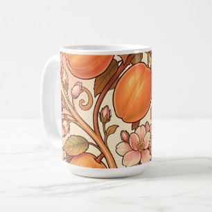 Art Nouveau Peach Blossom Ornament Coffee Mug