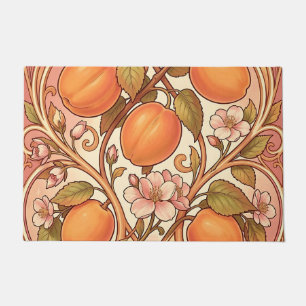 Art Nouveau Peach Blossom Ornament Doormat