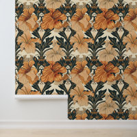 Art Nouveau Peach Flowers 