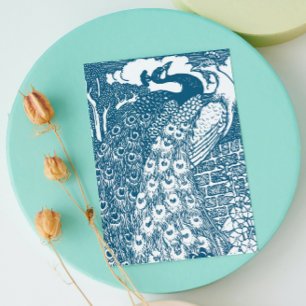 Art Nouveau Peacock Card