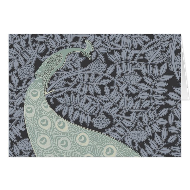 Art Nouveau Peacock Classic Vintage Bird (Front Horizontal)