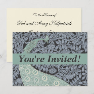 Art Nouveau Peacock Classic Vintage Bird Invitation