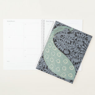 Art Nouveau Peacock Classic Vintage Bird Planner