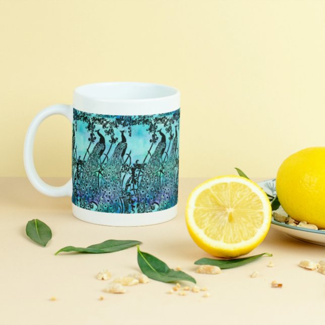 Art Nouveau Peacock Coffee Mug (Creator Uploaded)