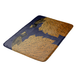 Art Nouveau Peacock Will Bradley Bath Mat