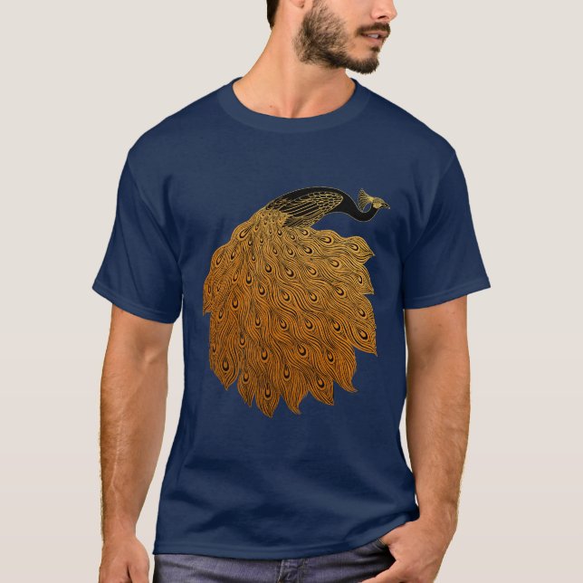 Art Nouveau Peacock Will Bradley T-Shirt (Front)