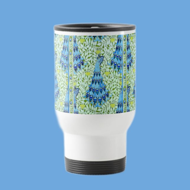Art Nouveau Peacocks Travel Mug (Creator Uploaded)